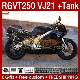 & Tank Fairings Kit For SUZUKI SAPC RGVT250 RGV-250CC 1988-1989 Bodys 159No.111 RGV-250 RGV250 VJ21 RGVT-250 1988 1989 RGVT RGV 250CC 250 CC 88 89 ABS Fairing stock black