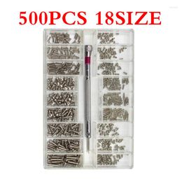 Professional Hand Tool Sets 500Pcs 18 Types Flat Countersunk Round Head 1.2/1.4/2.0mm Spectacles Frame Notebook Screw Small Set Miniature