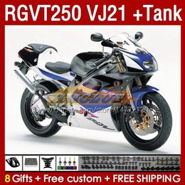 & Tank Fairings Kit For SUZUKI SAPC RGVT250 RGV-250CC 1988-1989 Bodys 159No.113 RGV-250 RGV250 VJ21 RGVT-250 1988 1989 RGVT RGV 250CC 250 CC 88 89 ABS Fairing factory blue