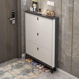 Clothing Storage Light Luxury Ultra-thin Tipping Shoe Cabinet Home Entrance Porch Large Capacity Space Saving Small Narrow