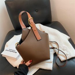 Evening Bags 2022 Korean Autumn Winter Women's Soft Leather Handbag Fashion Trend Single Shoulder Bucket Bag Messenger Retro