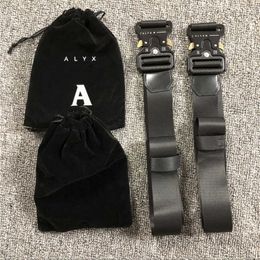 Belts ALYX ROLLERCOASTER Safety BELT 1017 ALYX 9SM Unisex Metal Buckle Canvas Hip Hop Belt T220929