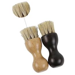 Gourd Shape Shoe Clean Hair Brush Oiled Polishing Ash Removal Cleaning Beech Brush Furniture Sundries Ground Cleans Brushes RRE14653