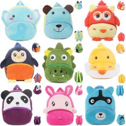 Party Favours Mini Plush Animal Toy Bag Cute Toddler Backpack Mini School Bags for Kids Age 2-4 Years Old Christmas Birthday Kindergarten Gift