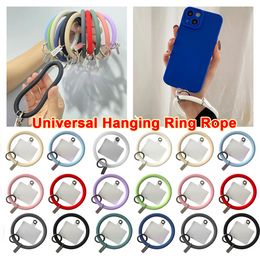 Universal Hanging Ring Rope Mobile Phone Case Silicone Bracelet Cellphone Strap Anti-Lost Lanyard Big Ring Keychain Jewellery 930