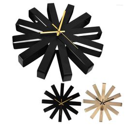 Wall Clocks Hanging Clock Silent Movement Multi Ribbon Shape Stainless Steel Corrosion Resistance Widely Use Home Decoration For