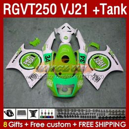 & Tank Fairings Kit For SUZUKI SAPC RGVT250 RGV-250CC green lucky 1988-1989 Bodys 159No.160 RGV-250 RGV250 VJ21 RGVT-250 1988 1989 RGVT RGV 250CC 250 CC 88 89 ABS Fairing