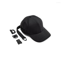 Ball Caps зрачка Travel Techwear Unisex Black Baseball Hat Buckle Release Rip Stop Cap Hip Hop Style мода