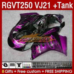 Fairings & Tank OEM For SUZUKI RGVT RGV 250CC 250 CC 1988-1989 rose flames Bodys 159No.165 RGV250 VJ21 SAPC RGVT250 RGV-250 88 89 RGVT-250 RGV-250CC 1988 1989 ABS Fairing