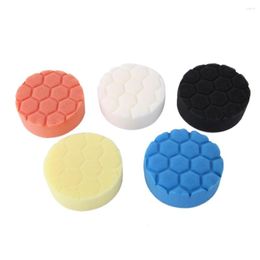 Car Sponge 5 Pcs 3/4/5/6/7 Inch Hexagonal Corner Diamond Ripple Point Screw Thread Washing Cleaning Polishing Buffer Pad For