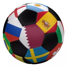 Soccer ball Football world cup 2022 countries flag ball custom logo bulk quantity