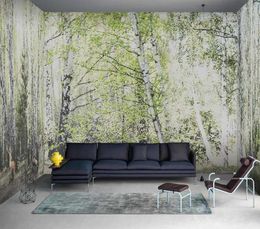 Wallpapers Decorative Wallpaper Small Forest Background Wall Painting