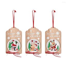 Christmas Decorations 2022 Wooden Hollow Pendant Tree Hanging Decor 12 7CM For Home Office