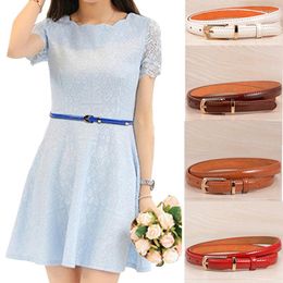 Belts Exquisite Dress Waist Belt Ladies Women Solid Colour Thin PU Fashion Wild