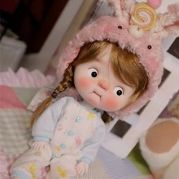 Dolls BJD qbaby bjd recast Customize Luxury Resin Pure nude Movable head with small body 220930