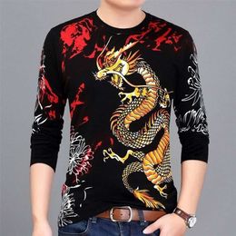 Men's T-Shirts men's longsleeved T shirt bottoming 3D printed personality trend wild style XL youth social wear M 4XL code 220930