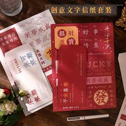 Gift Wrap 9 Pcs/Set Creative Wishes Series Letter Envelope Chinese Characters Love Writing Letters Envelopes School Supplies