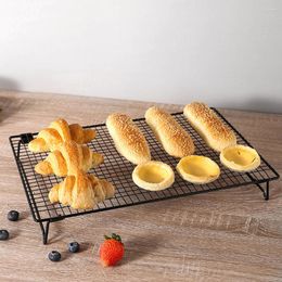Table Mats Stackable Wire Half Sheet Foldable Bake Cooling Rack With Collapsible Folding Legs