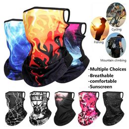 Bandanas Quality Unisex Snood Scarf Ear Loops Sun Protection Face Rave Cover Balaclava Headband Bandana Cooling Neck Gaiter