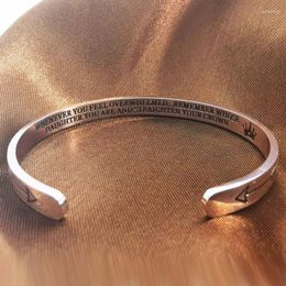 Bangle Women's Bracelets Mom Personalized Gifts For Daughter Inspirational Cuff Engravings Teen Girls Birthday Gift Jewelry R7RF