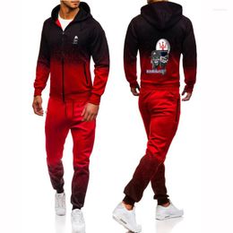 Men's Tracksuits Men's 2022 Spring And Autumn Jacket Hoodie Suit Logo Fashion Novel Trend Casual All-match Lace