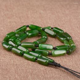 Chains Natural Hetian Jasper Irregular Beads Lanyard Necklace Simple Retro Temperament Jewellery Fashion For Women Men Lucky