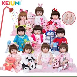Dolls Wholesale KEIUMI Full Silicone Vinyl Reborn Baby Fashion Waterproof Doll Toy For Kids Birthday Gifts Playmate 220930