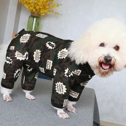 Vestuário para cães macacão de estimação camuflagem altos macacões de pescoço cachorrinho lã de lã de lã Protecte o pijama da barriga para cães pequenos chihuahua casaco