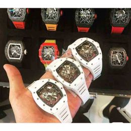 Luxury Mens Mechanics Watches Richa Milles Wristwatch Swiss Watch Womens Skull Rm07-01 r Ceramic Rm055 Automatic Mechanical Watch A4CP