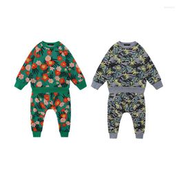 Clothing Sets 0-4Yrs Camouflage Clothes Set For Girls Causal Long Sleeve Leaves Tops Pants 2Pcs Spring Autumn Kids Outfits