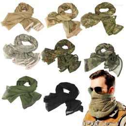 Bandanas Tactical Scarf Camouflage Mesh Neck Military Net Keffiyeh Sniper Face Veil Shemagh Head Wrap Bandana