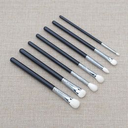 Makeup Brushes Professional Handmade Kit Soft Saikoho Goat Hair 7pcs Simple Eye Shadow Blending Brush Set Black Make Up