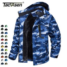 Mens Jackets TACVASEN Fleece Lining Mountain Hiking Outdoor Removable Hooded Coats Ski Snowboard Parka Winter Outwear 220930