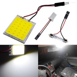 2Pcs White Red Blue 24 Smd Light Panel Auto Interior Reading Map Lamp Bulb Dome Festoon BA9S 3Adapter DC12v Lights