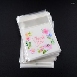 Gift Wrap 100 Pcs/lot Write Thank You Plastic Transparent Cellophane Baking Candy Cookie Bag For Wedding Birthday Party