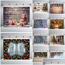 Party Decoration Year Winter Pophone Pozone Po Props Cloth Backdrops Christmas Decor Pography Background Board Drop Delivery 2021 Hom Dhs7J