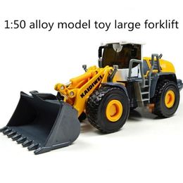 Diecast Model car 2014 super cool 1 50 taxied alloy Large-scale forklift toy Models Baby educational toys 220930