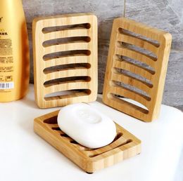 Durable Wooden Soap Dish Tray Holder Bathroom Simple Hollow Out Soap Box Rack RRE14643