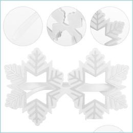 Party Decoration 2Pcs Christmas Snowflakes Glasses Funny Po Booth Props Supplies Drop Delivery 2021 Home Garden Festive Party Event Sp Dh8Jn