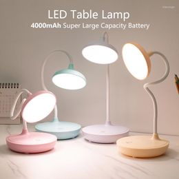 Table Lamps LED Desk Lamp USB Chargeable 3 Colour Stepless Dimmable Touch Foldable Kids Bedside Reading Eye Protection Night Light