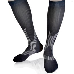 Men's Socks Men Varicose Compression Legs Knee Length Casual Crew Slimming Calf Cycling Skate Stocking