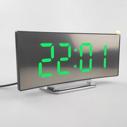 Table Clocks Electronic Alarm Clock Noiseless Design Digital LED Large For Elders L Wood Despertador Deskto