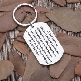 Keychains Valentine's Day Anniversary Gifts For Him Men Husband To My Man Keychain I Love You Birthday Hubby Boyfriend