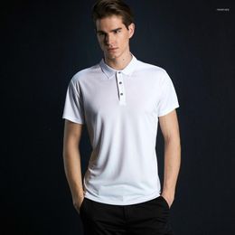 Men's Polos High Quality Mens Tees Quick Dry Polo Shirts Summer Work Clothes Casual White Oversized Shirt Men Xxxl 4xl Boys Tops