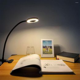 Table Lamps Clip Light LED 360° Flexible Brightness Book Reading Lamp Folding Bendable Gooseneck Body Lighting Dormitory