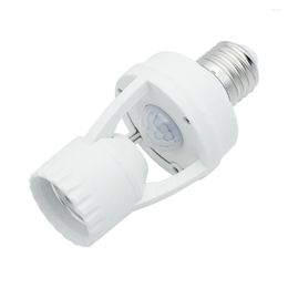 Lamp Holders 1pcs Motion Sensor Holder E27 Socket Base Fitting Converter Adapter AC 110-240V For Indoor Corridor Stairs