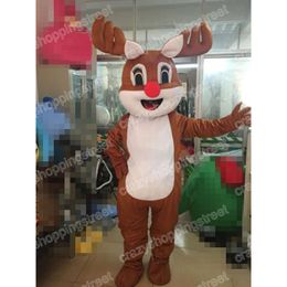 Halloween Reindeer Mascot Costume Cartoon Animal Character Outfits Suit Adults Size Christmas Carnival Party Outdoor Outfit Advertising Suits