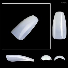 False Nails Acrylic Tips Short Coffin 500PCS Artificial Nail Tip Full Cover 10 Sizes For Art Salon Or Home Dropship