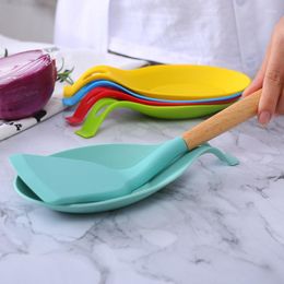 heat resistant spoon rest UK - Table Mats 2 Pcs set Food Grade Silicone Cutlery Pad Spoon Rest Utensil Spatula Holder Heat Resistant Stand For Spoons Kitchen Tool