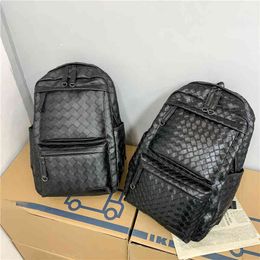 HBP Korean Hand Woven Backpack Versatile Leisure Travel Large Capacity Men's Bag Fashion Student Schoolbag Computer Bag 220811